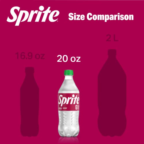 Sprite® Cherry Lemon Lime Caffeine Free Soda Bottle Perspective: top