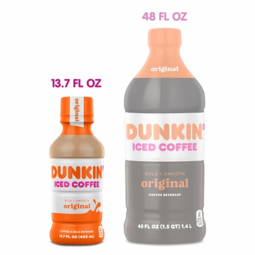 Dunkin' Original Iced Coffee Bottle Perspective: top
