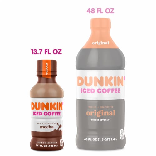 Dunkin' Mocha Iced Coffee Bottle Perspective: top