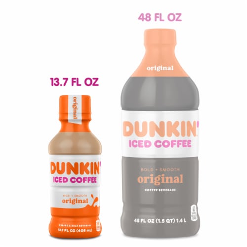 Dunkin' French Vanilla Iced Coffee Bottle Perspective: top