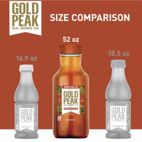 Gold Peak Unsweetened Black Iced Tea Drink Perspective: top
