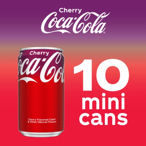 Coca-Cola® Cherry Soda Mini Cans Perspective: top