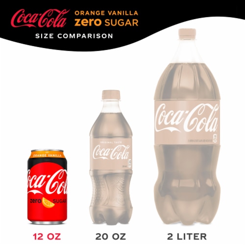Coca-Cola® Orange Vanilla Zero Sugar Soda Cans Perspective: top