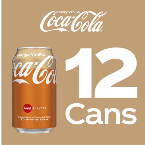 Coca-Cola® Orange Vanilla Soda Cans Perspective: top