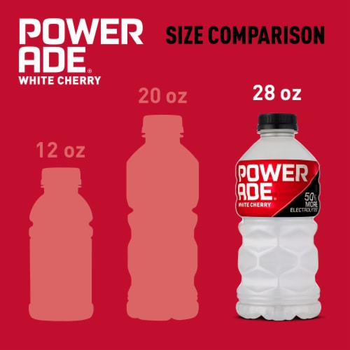 Powerade Cherry Added Electrolyte & Vitamin Fruit Flavor Sports Drink Perspective: top