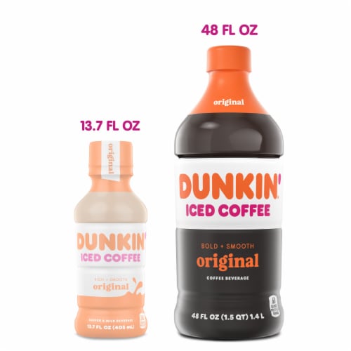 Dunkin' Original Iced Coffee Bottle Perspective: top