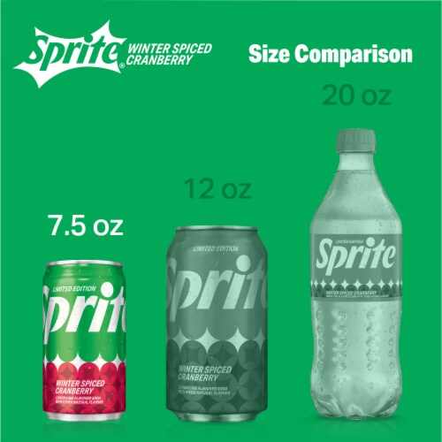 Sprite® Winter Spiced Cranberry Soda Mini Cans Perspective: top