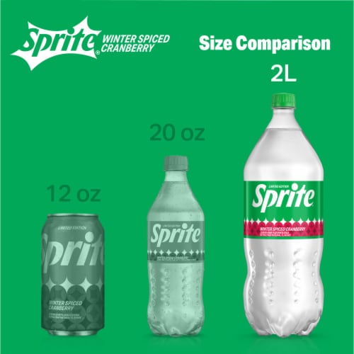 Sprite® Winter Spiced Cranberry Lemon Lime Caffeine Free Soda Bottle Perspective: top