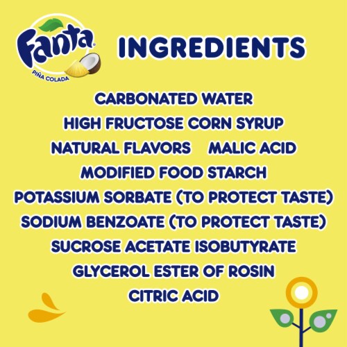 Fanta® Pina Colada Caffeine Free Soda Bottle Perspective: top