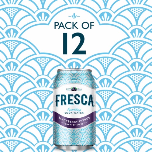 Fresca Blackberry Citrus Zero Sugar Sparkling Soda Cans Perspective: top