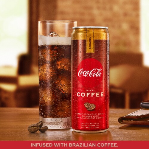 Coca-Cola® With Coffee Caramel Soda Can Perspective: top