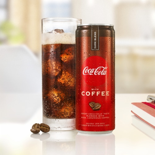 Coca-Cola® With Coffee Dark Blend Soda Cans Perspective: top