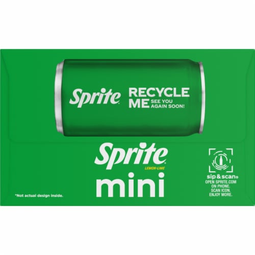Sprite® Lemon Lime Soda Mini Cans Perspective: top