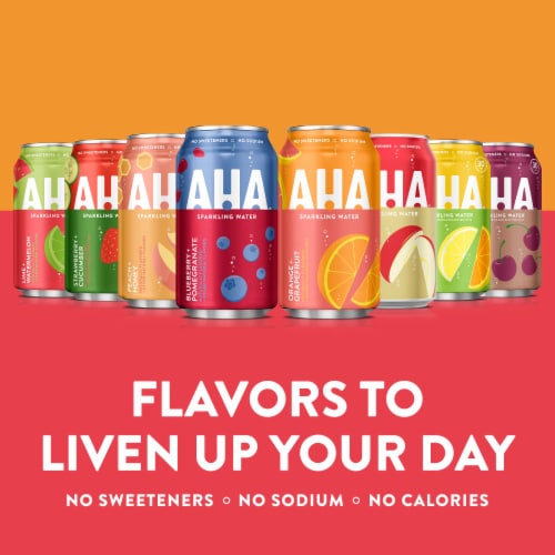 Aha Orange Grapefruit Sparkling Water Perspective: top