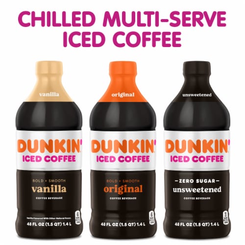 Dunkin'® Caramel Iced Coffee Bottle Perspective: top