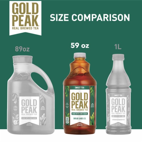 Gold Peak Sweetened Black Tea Bottle Perspective: top