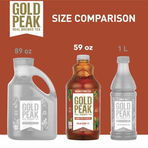 Gold Peak Unsweetened Black Tea Bottle Perspective: top