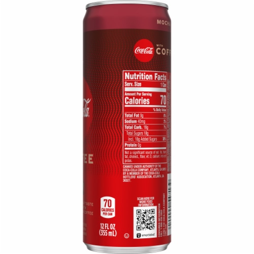 Coca-Cola® With Coffee Mocha Soda Can Perspective: top