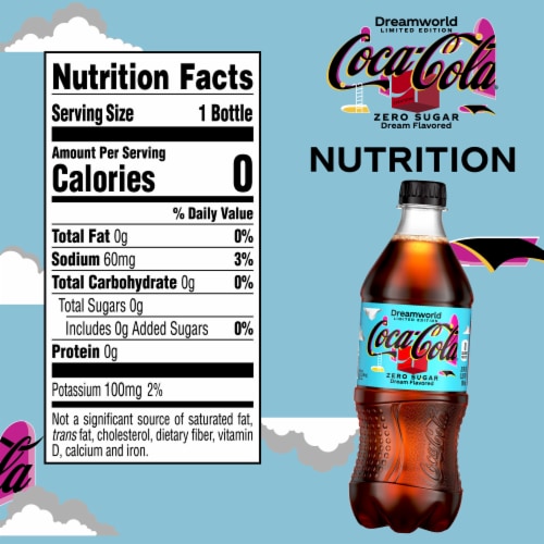 Coca-Cola® Zero Sugar Dreamworld Soda Bottle Perspective: top