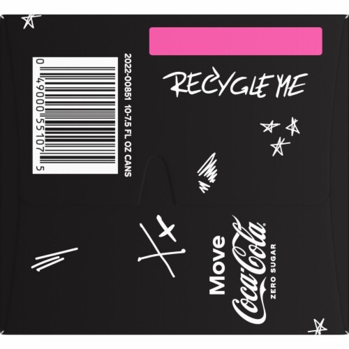 Coca-Cola® Zero Sugar Move Mini Soda Cans Perspective: top