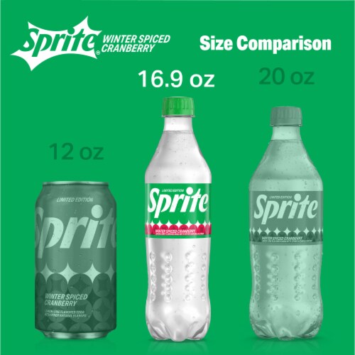 Sprite® Winter Spiced Cranberry Soda Bottles Perspective: top