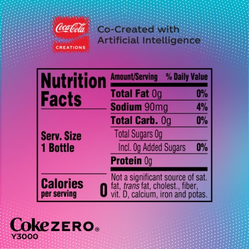Coca-Cola® Zero Sugar Y3000 Soda Bottle Perspective: top