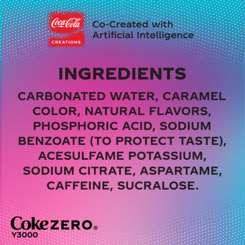 Coca-Cola® Zero Sugar Y3000 Soda Mini Cans Perspective: top