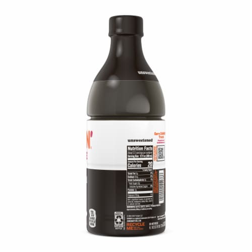 Dunkin'® Unsweetened Iced Coffee Bottle Perspective: top