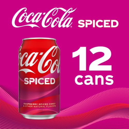 Coca-Cola® Spiced Raspberry Soda Cans Perspective: top