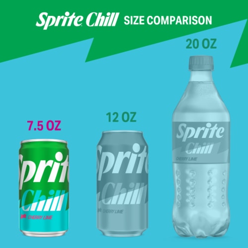 Sprite Chill Cherry Lime Mini Soda Cans Perspective: top