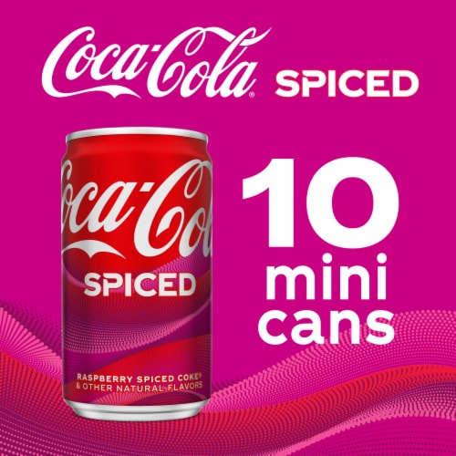 Coca-Cola® Spiced Raspberry Soda Mini Cans Perspective: top