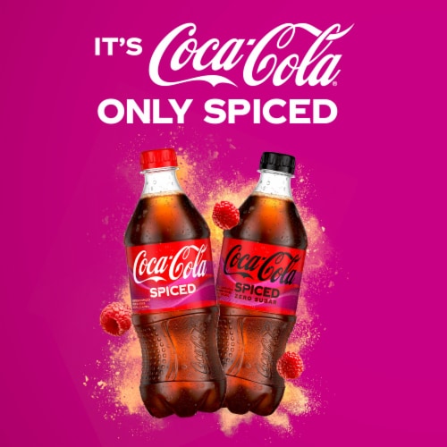 Coca-Cola® Spiced Raspberry Soda Bottle Perspective: top