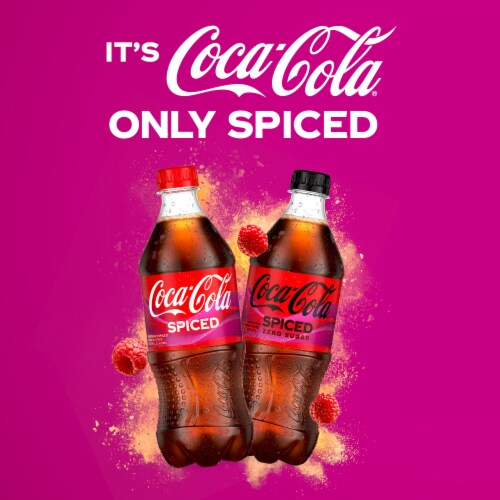 Coca-Cola® Spiced Raspberry Soda Bottle Perspective: top
