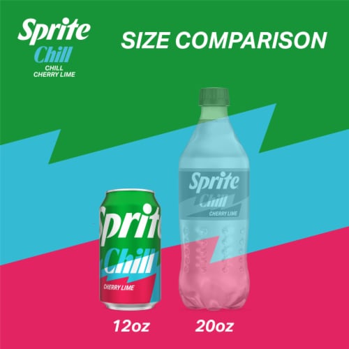 Sprite Chill Cherry Lime Soda Cans Perspective: top