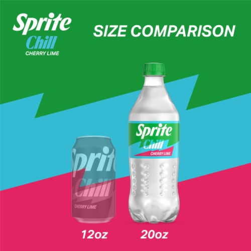 Sprite Chill Cherry Lime Soda Bottle Perspective: top
