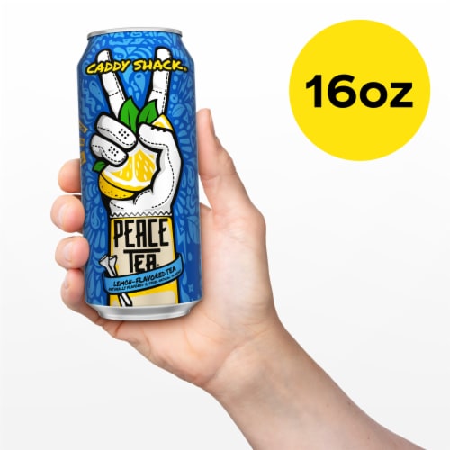 Peace Tea® Caddy Shack® Lemon-Flavored Iced Tea Can Perspective: top