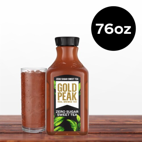 Gold Peak® Zero Sugar Sweet Tea Bottle Perspective: top
