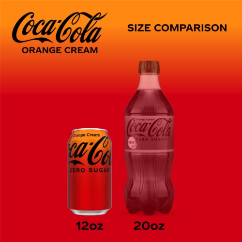 Coca-Cola® Zero Sugar Orange Cream Soda Cans Perspective: top