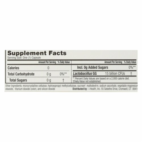 Culturelle® Health & Wellness Probiotic Vegetable Capsules Perspective: top