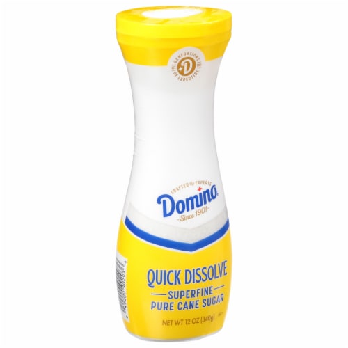 Domino Quick Dissolve Superfine Pure Cane Sugar Flip Top Canister Perspective: top