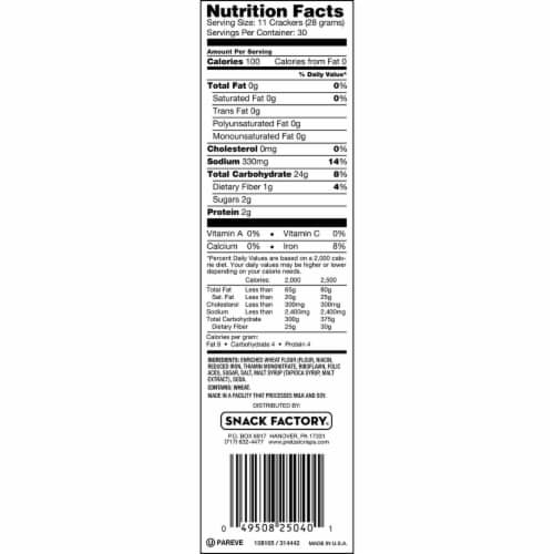 Snack Factory Pretzel Crisps Original (30 Ounce) Perspective: top