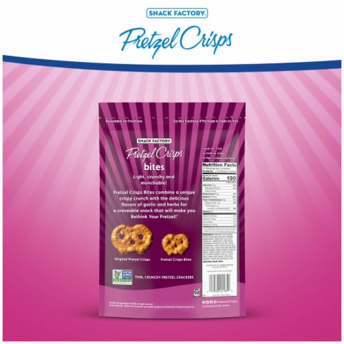 Snack Factory® Garlic & Herbs Pretzel Crisps Bites Perspective: top