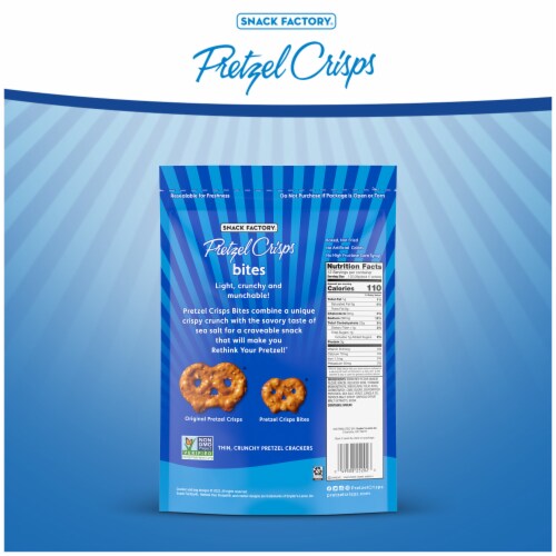 Snack Factory® Sea Salt Pretzel Crisps Bites Perspective: top