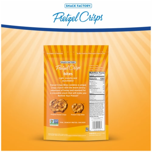 Snack Factory® Honey Mustard Pretzel Crisps Bites Perspective: top