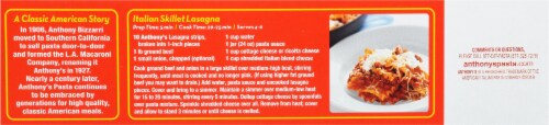 Anthony's® Lasagna Noodles Perspective: top