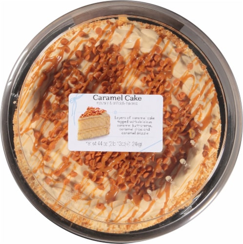 Our Specialty Treat Shop Double Layer Caramel Cake Perspective: top