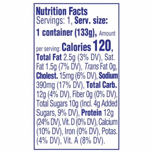 Knudsen® Cottage Doubles Low Fat Cottage Cheese & Peach Topping Perspective: top