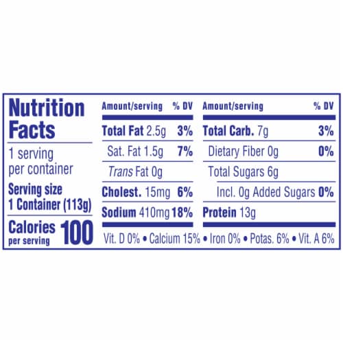 Knudsen On the Go Low Fat Cottage Cheese Snack Pack Perspective: top