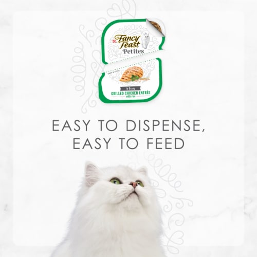 Purina Fancy Feast Petites Gourmet Gravy Wet Cat Food Grilled Chicken With Rice Entree Perspective: top