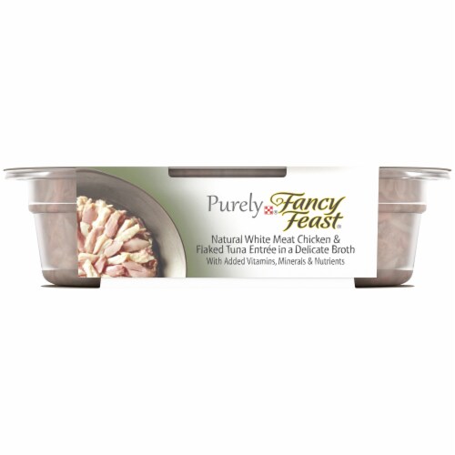 Fancy Feast Purely Natural White Meat Chicken & Flaked Tuna Grain Free Wet Cat Food Perspective: top